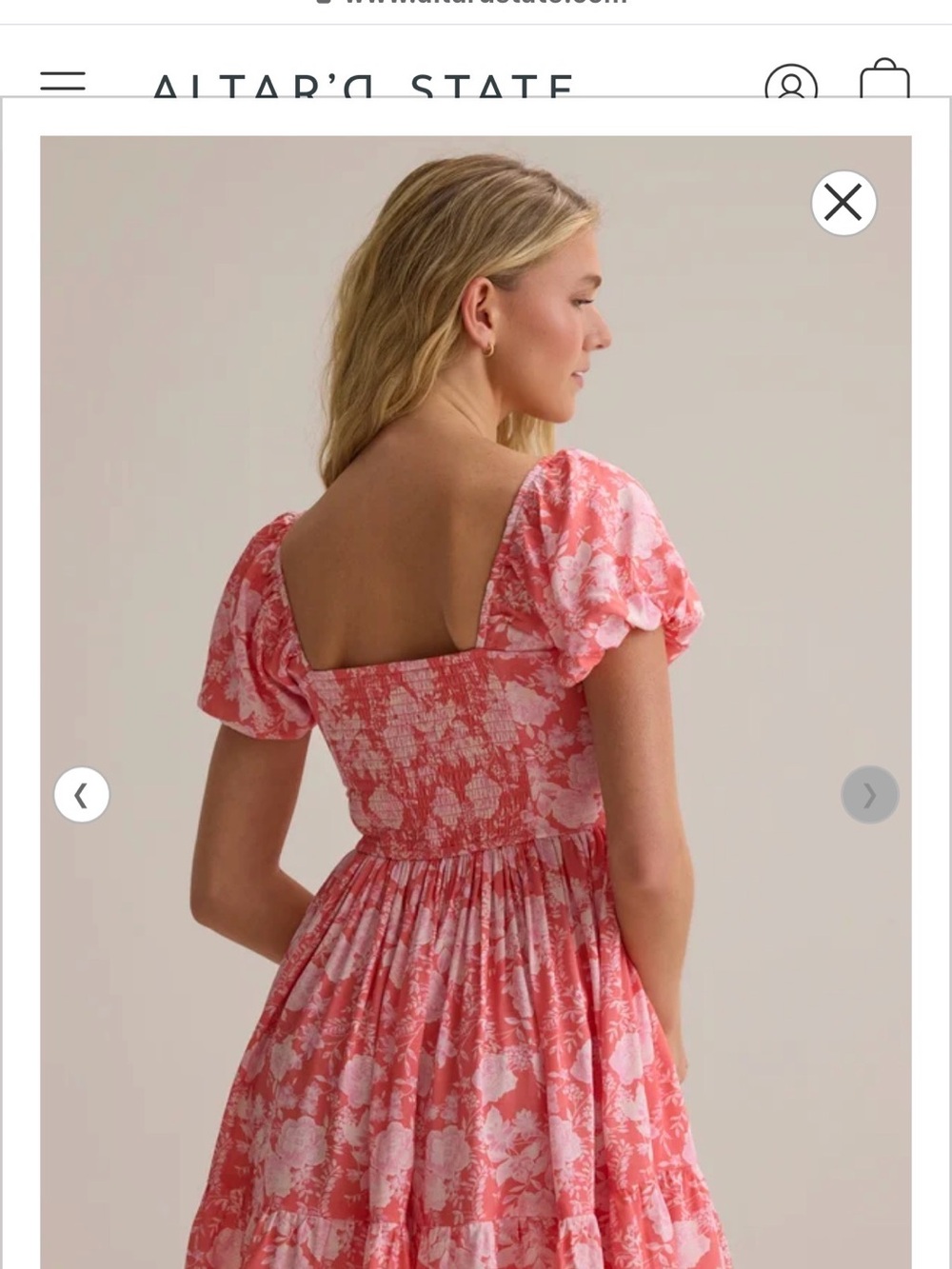 Collie Puff Sleeve Mini Dress - Picture 2 of 2